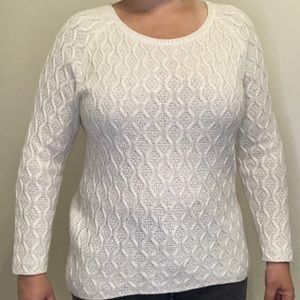 **SOLD**Cream knit top with light sparkles